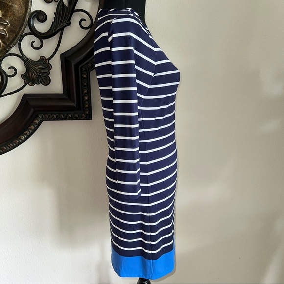 Southern Tide Women’s Soft Knit Striped Dress Crewneck 3/4 sleeves Navy White XS - Picture 7 of 16